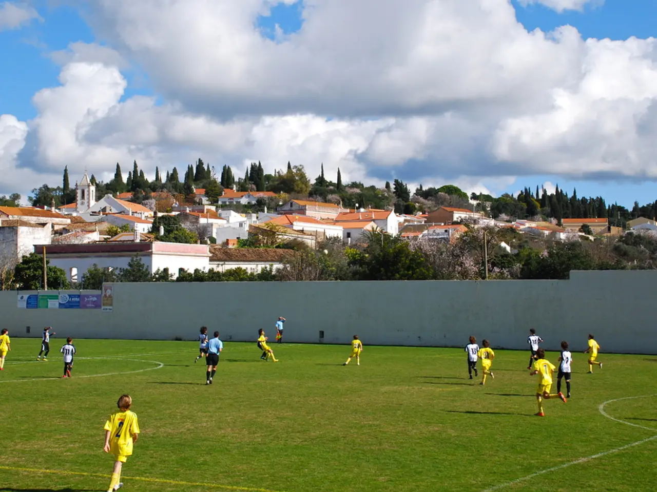 This picture describes about group of people, they are playing game in the ground, beside to them...