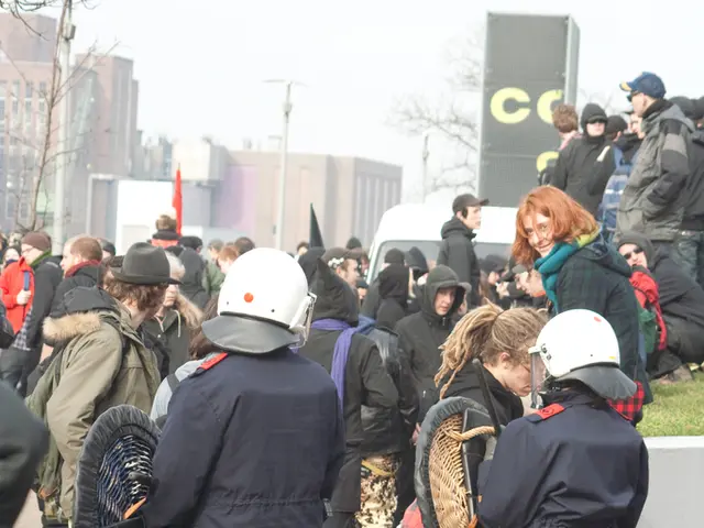 Federal law enforcement officers carry out arrests at a train station and airport under the...