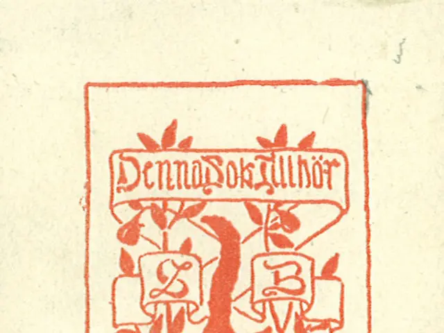 In this image we can see drawing of an animal, plants, text and objects on a platform.