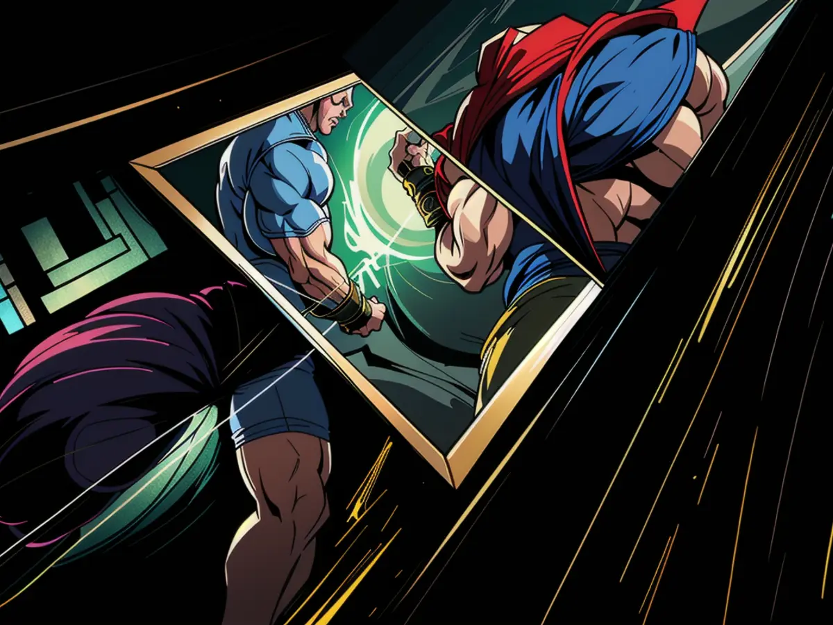 A visual portrayal of a confrontation between two individuals, one appearing aggressive with clenched fists, the other defensive with raised arms, in an unsettling alleyway at night. US$13.7 billion worth of Nvidia’s H20 chips, previously owned by ByteDance, are being acquired by competitors, with exports to China now prohibited.