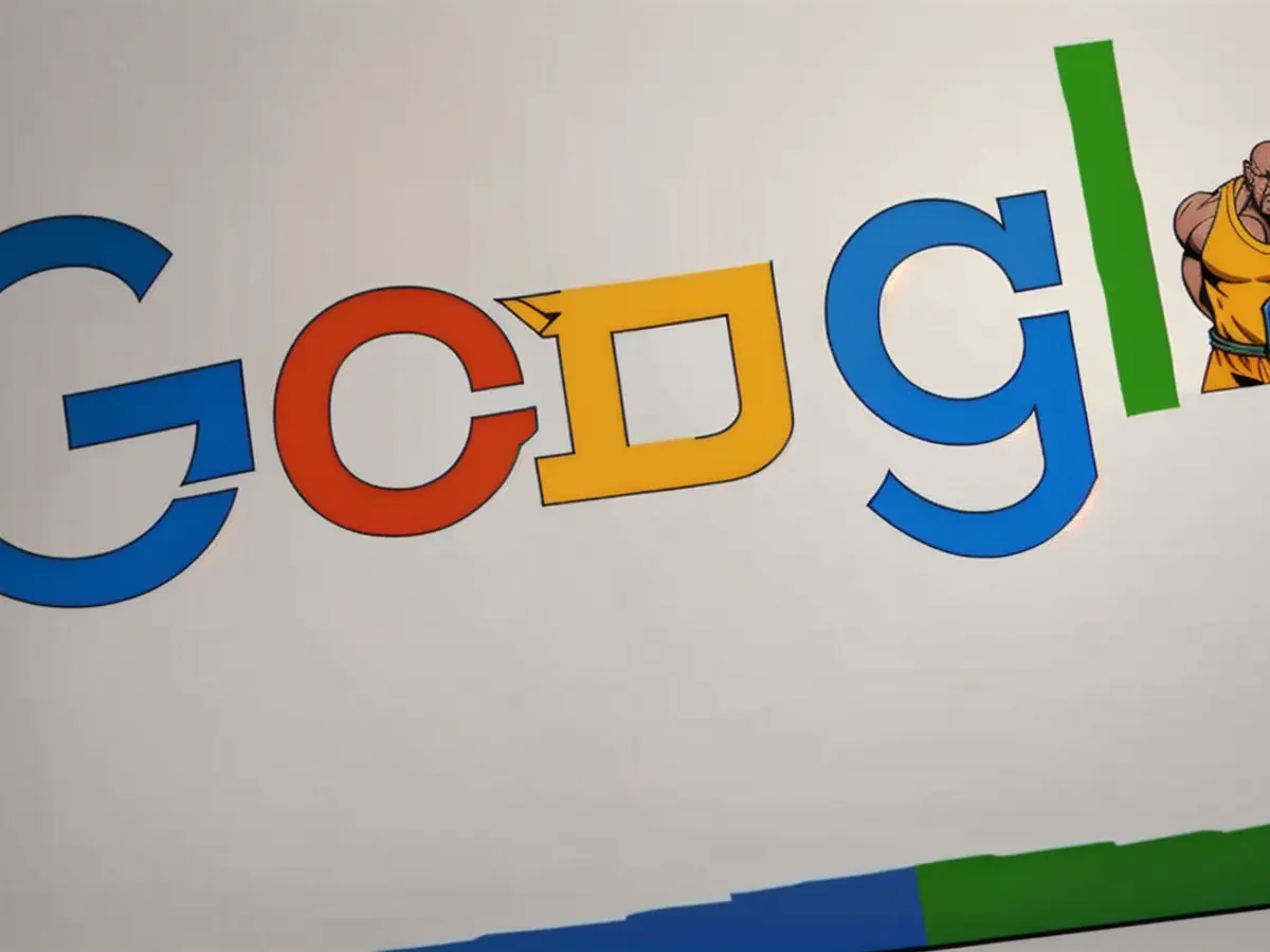 Man captures unsettling footage of alleged UFO sighting over city skyline Google's emblem, shown against a white background, features blue and green horizontal streaks beneath it.