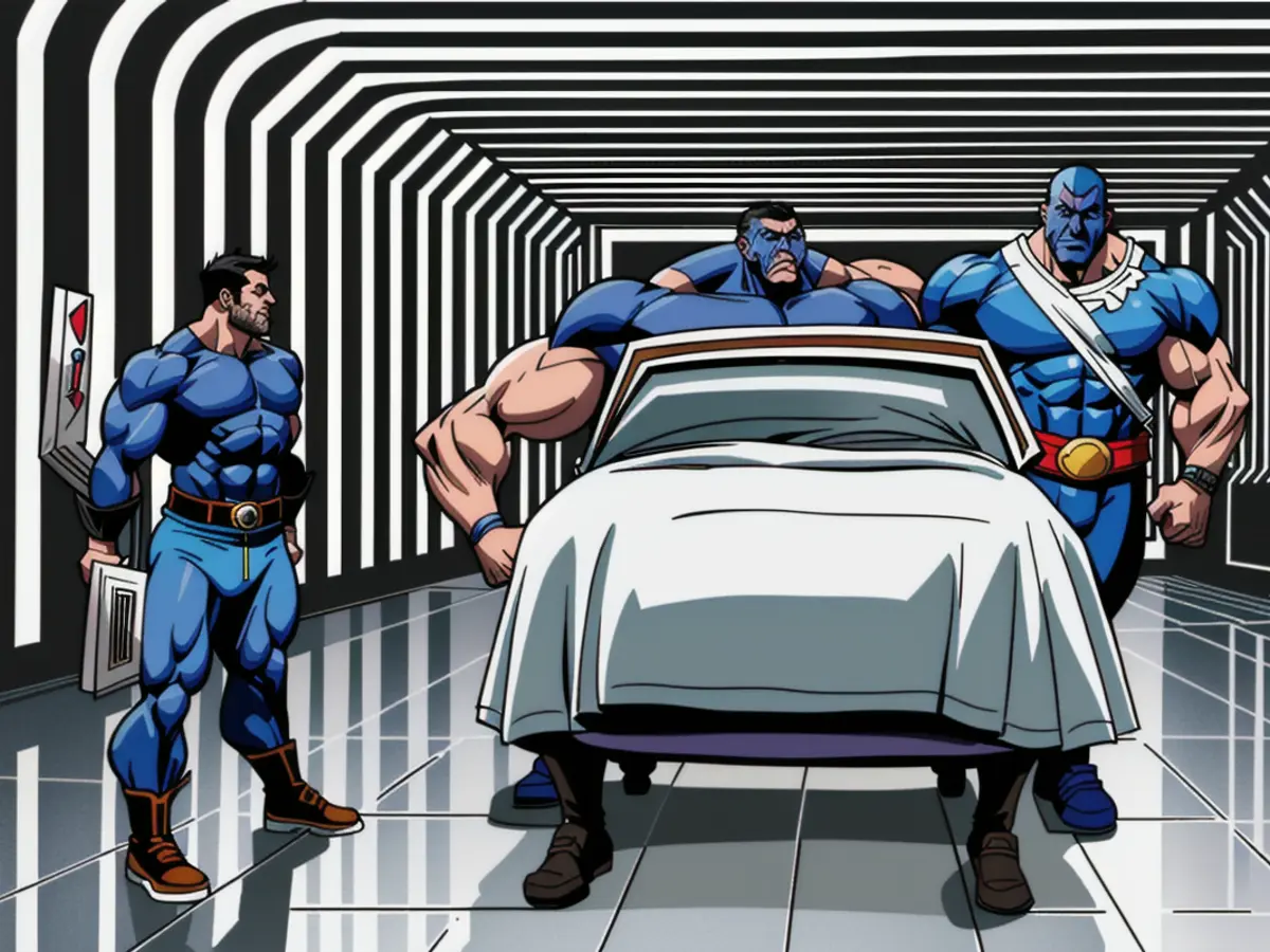 Workers conduct the concluding examination of the manufacture of Tesla Model Y electric automobiles...